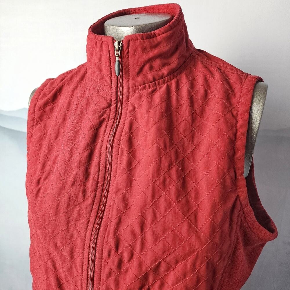 Columbia Quilted Fleece Mock Neck Vest | Women's Medium - Picture 2 of 8